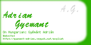 adrian gyemant business card