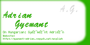 adrian gyemant business card